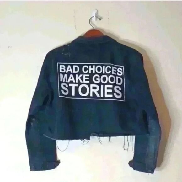 s8 signature Black Jacket with Bold Text Graphic - Picture 4 of 12